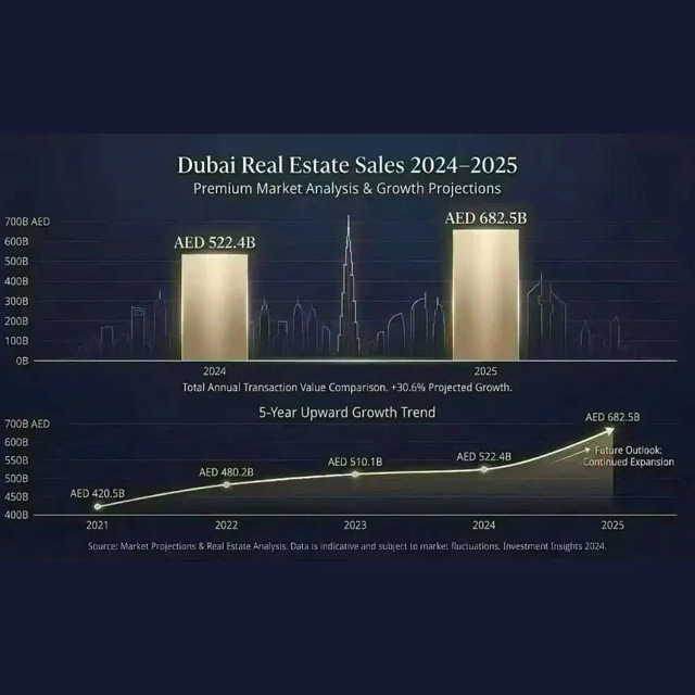 AED 682.5 Billion in Transactions: Dubai Real Estate Achieves Historic Growth in 2025